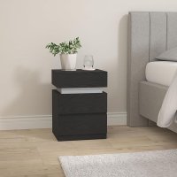 Noptiera cu LED Vasagle Negru 40x35x55 cm - 2