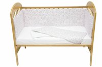 Set protectii patut din bumbac 60x120 cm Baby Bear roz KidsDecor - 7
