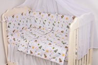 Lenjerie 6 piese patut 120x60 cm bumbac model Rachete - 2