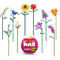 Mini Figurina Zuru Max - Set de constructie, Flori de gradina, diverse modele - 2