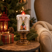Candela Decorativa Parfumata cu LED si Efect de Ninsoare Casa Ambiance - 1
