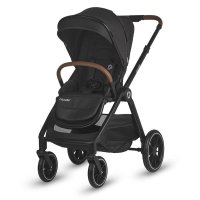 Carucior modular pentru bebelusi 2 in 1 Coccolle Aspen Premium Line, Pliabil, Roti detasabile, Suspensii, Spatar reglabil, Maner ajustabil, Copertina XXL, Husa de picioruse si ploaie, Sarcina maxima 22 kg, Standard de siguranta EN 1888, Jet Black - 11