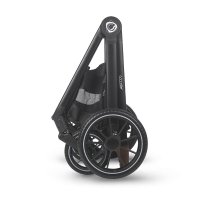 Carucior modular pentru bebelusi 2 in 1 Coccolle Aspen Premium Line, Pliabil, Roti detasabile, Suspensii, Spatar reglabil, Maner ajustabil, Copertina XXL, Husa de picioruse si ploaie, Sarcina maxima 22 kg, Standard de siguranta EN 1888, Jet Black - 9