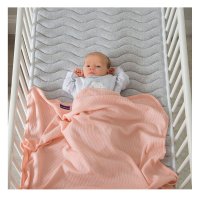 Paturica din bumbac Waffle Weave 120 x 140 cm Coral Clevamama 3463 - 2