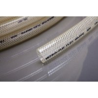 Furtun alimentar cu insertie, Glass Clear, 10 x 3 mm, 60 bar, rola 50m, PVC transparent, multistrat, pentru presiune - 1