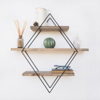 Raft din lemn Wr007 Nuc 60x60x14 cm - 8