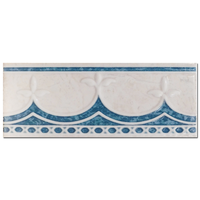Brau decorativ ceramica Mirella Azul 7.5 x 20 pentru baie si bucatarie - 1
