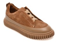Pantofi casual dama GRYXX 681751, maro, din piele intoarsa - 1