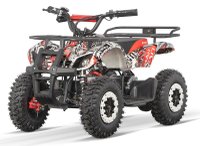 ATV electric pentru copii NITRO Torino Quad 1000W 36V 12Ah, Snowy tyres, grafiti white - 1
