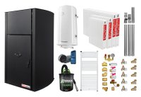 Pachet complet de incalzire Fornello Fiama Confort B 25 kw cu control de la distanta - 1