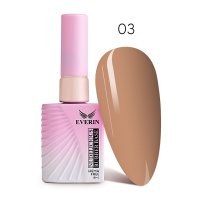 Rubber Base Everin Nudelicious 03 - Baza Rubber Nude Bej-Miere, Fara HEMA si TPO, 15ml - 1