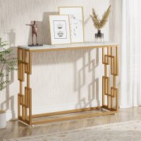Consola Asia din metal auriu,108x80x30 cm - 1