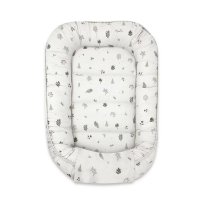 Cocoon pentru bebelusi MimiNu, Baby Nest 75x55 cm, Husa 100% Bumbac Oeko-Tex, Colectia Leaves - 1
