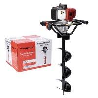 Motoburghiu - Foreza Pamant - Micul Fermier - Putere 2 CP + 3 x burghie 100, 200, 300mm - 5