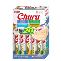 INABA Churu Tuna Varieties (Ton, Ton și Pui|Brânză|Scoici), cutie, tub recompense fără cereale pisici, (topping), 280g - 2