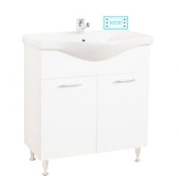 Set Baza front MDF si Lavoar seria 153, 75 cm, alb - 1