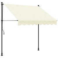 Copertina retractabila crem 200 x 150 cm, din poliester cu cadru din otel - 1