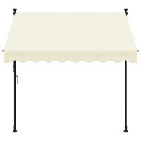 Copertina retractabila crem 200 x 150 cm, din poliester cu cadru din otel - 3