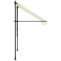 Copertina retractabila crem 200 x 150 cm, din poliester cu cadru din otel - 4