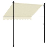 Copertina retractabila crem 200 x 150 cm, din poliester cu cadru din otel - 5