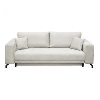 Canapea VEGA POINT extensibila, 3 locuri, cu arcuri si lada depozitare, crem, 237x110x73 cm - 1