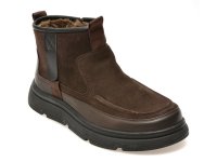 Ghete maro GRYXX 807111 din piele naturala, cu inchidere cu fermoar - 1