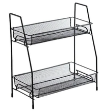 Suport organizator din metal cu 2 etajere AMIGOLD - 1