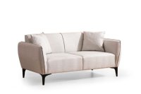 Canapea fixa BELISSIMO, 2 locuri, alb inchis, 160x95x67 cm - 1