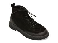 Ghete dama GRYXX 3646084, negre, din piele nabuc - 1