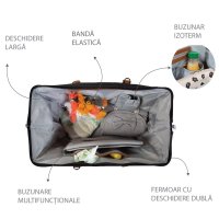 Geanta de infasat Childhome Mommy Bag Negru - 3