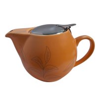 TeaTime Portocaliu, Ceainic din ceramică cu infuzor din inox, 500 ml - 2