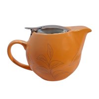 TeaTime Portocaliu, Ceainic din ceramică cu infuzor din inox, 500 ml - 3