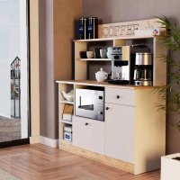 Set mobilier bucatarie Loura, alb si nuc - 1