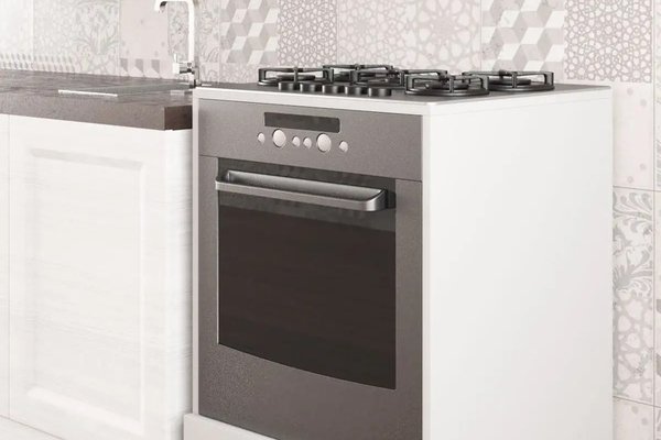 Dulap masca aragaz, cuptor bucatarie cu sertar, Homs, alb, 85 x 60 x 59 cm