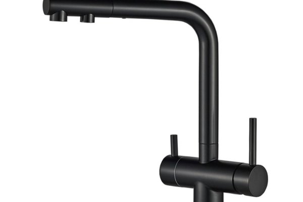 Baterie de bucatarie 3 cai cu pipa extractibila SH-404 Graphite