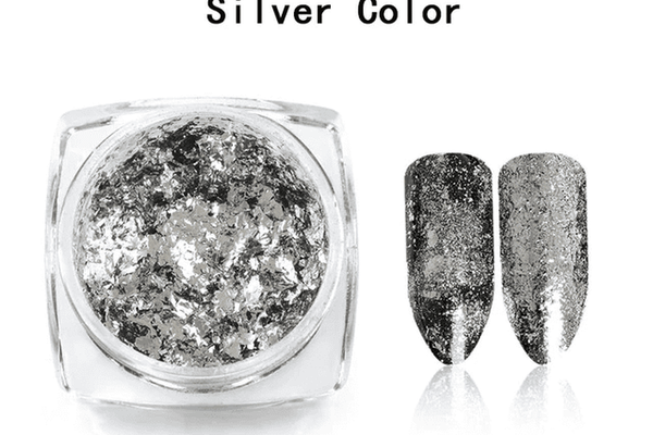 Fulgi decor unghii silver