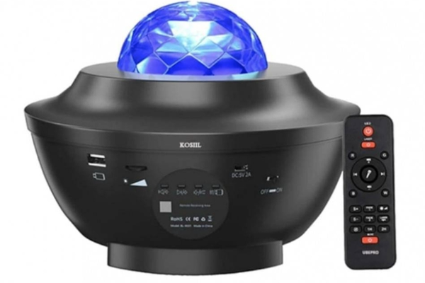 Proiector stil lampa de veghe galaxy pentru camera si boxa incorporata