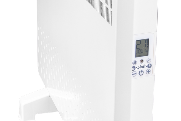 Convector electric de perete sau pardoseala Solaris KIP 1000 W, control electronic, Termostat de siguranta, termostat reglabil, IP 24, ERP 2018, pana la 12 mp