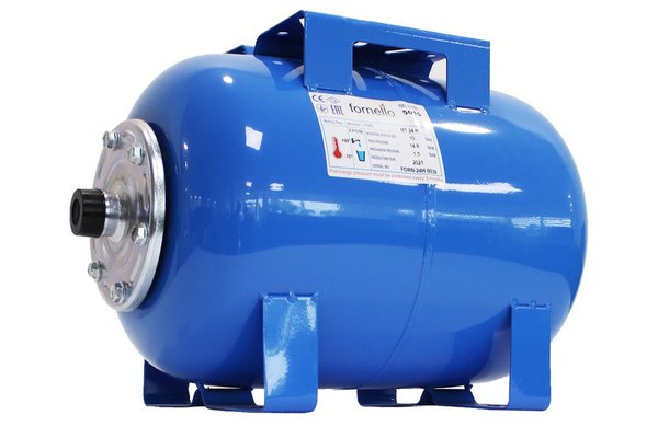 Vas expansiune hidrofor Fornello 24 litri, orizontal, culoare albastru, presiune maxima 10 bar, membrana EPDM