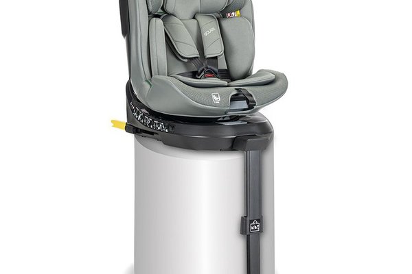 Scaun auto Lorelli Solaris Verde pentru copii 0-12 ani, i-Size, cu Isofix si picior de sprijin, rotativ 360