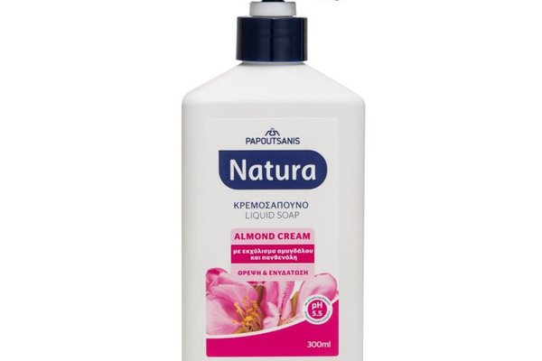 Sapun lichid crema cu aroma de migdale Natura 300 ml