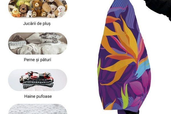 Husa fotoliu Puf Bean Bag tip Para XL fara umplutura jungle night