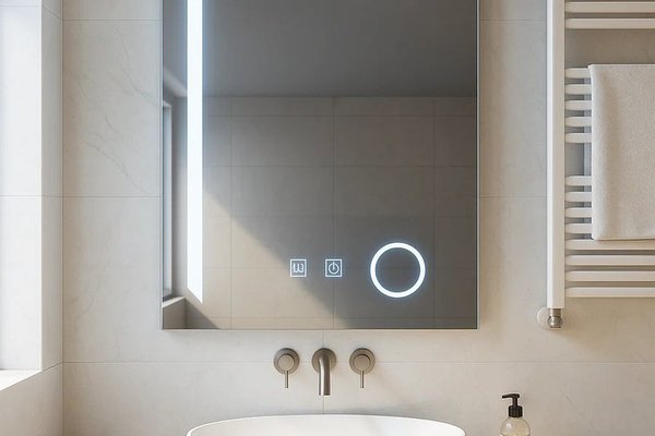 Oglinda LED Rectangulara Linea Touch 60x80cm cu Sistem de Dezaburire