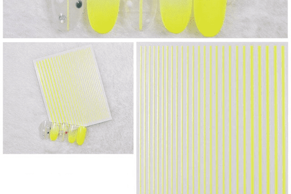 Sticker decor unghii galben neon 888-18