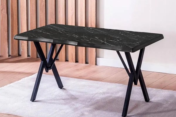 Masa de bucatarie Barton Neagra din MDF 140 cm