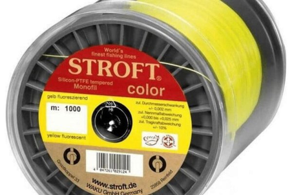 Fir monofilament Stroft Color, galben-fluo, 1000m (Diametru fir: 0.30 mm)