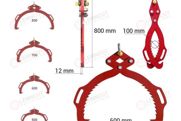 Cleste busteni , ridicare lemn, G600, deschidere maxima 620 mm