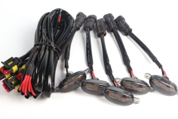 Set 5 lumini x 4 Leduri Grila Auto lumin aGalbena