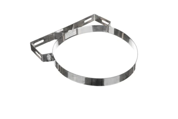 Colier din inox compatibil doar cu elemente de cos inox Fornello, dublu perete inox-inox, izolatie din vata bazaltica 40 mm, diametru interior 120 mm, pentru centrale pe lemn, carbune si peleti