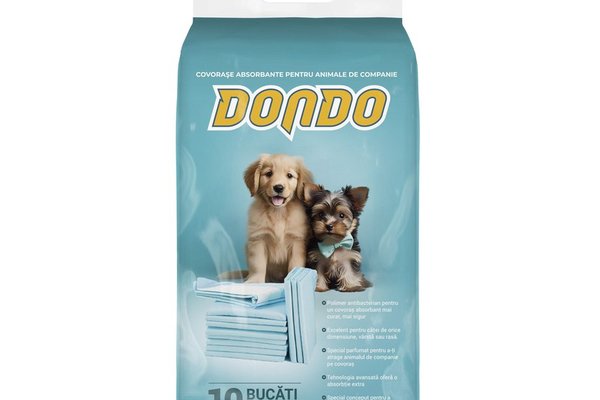 Covorase absorbante pentru caini, Dondo, 60x60 cm, 10 buc